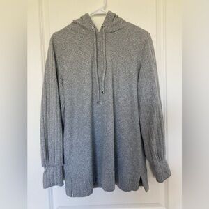 Nine West Grey Hooded Pullover Sweater Women’s size large